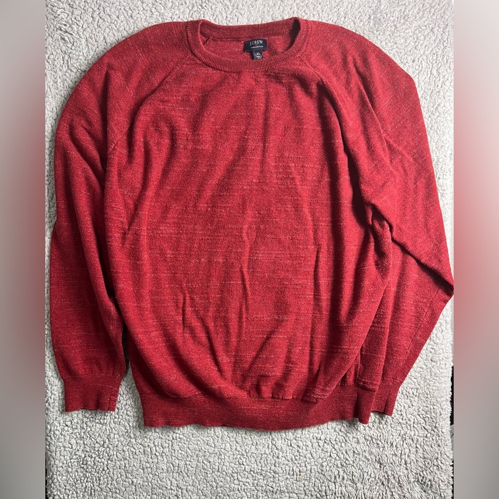 J. Crew Classic Red Crewneck Sweater